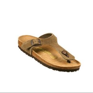 Birkenstock Gizeh Light Brown Suede Sandals 40 N